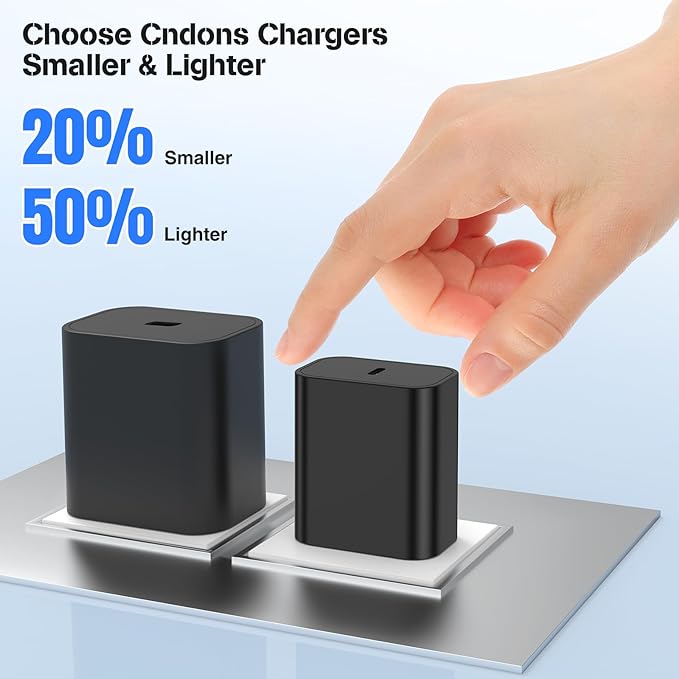 45W USB-C Charger - Fast Charging, Type C Charger Block & 3+6FT USBC to USBC Cable 2Pack for Galaxy S24 Ultra/S24+/S23/S22/S21 Plus, iPad Pro/Air/Mini, Android Phone