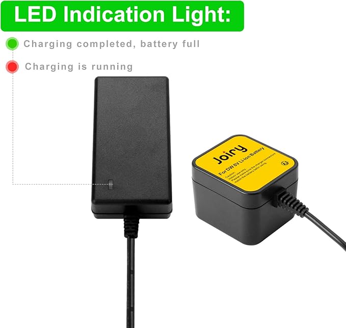 8V 2000mAh Li-ion Replacement Battery Charger with Higher Safety & Longer Runtime - Compatible with Dewalt DCB080, DW4390, DCF680N1, DCF680N2 DCF680G2 Cordless Power Tools (Charger)
