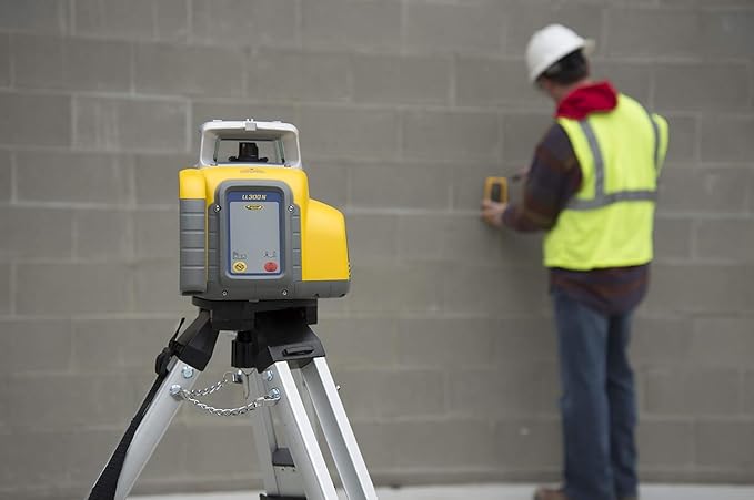 Spectra Precision LL300N-4 Laser Level, Self Leveling Kit with HL450 Receiver, Clamp, and NiMH Rechargeable Batteries, Yellow