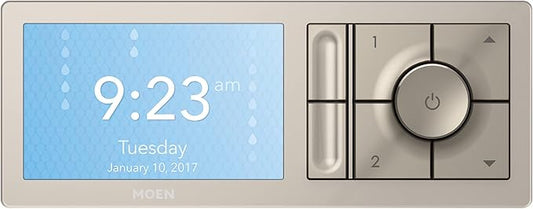 Moen Terra Beige Smart Shower 2-Outlet Digital Shower System Controller for Thermostatic Shower Valve, TS3302TB