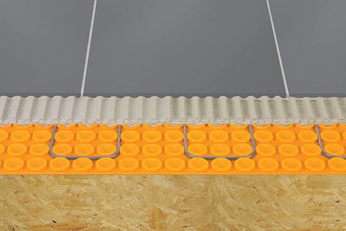 All-in-one Electric Radiant Floor Heating Kit 204 Sq Ft 240V with Smart WiFi Programmable Touchscreen Thermostat, Peel and Stick Heating Uncoupling Membrane, Underfloor Heating Cable