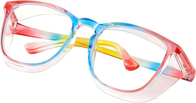 Safety glasses Goggles Nurses Protective Eyewear - Anti Fog Square Frame Stylish Clear Glasses for Women Men