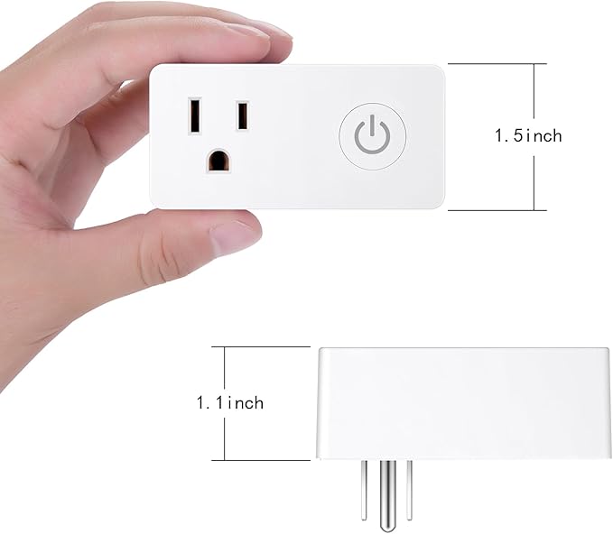 BN-LINK WiFi Heavy Duty Smart Plug Outlet, No Hub Required with Timer Function, White, Compatible with Alexa and Google Assistant, 2.4 Ghz Network Only (2 Pack)