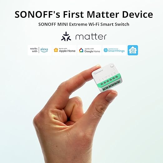 SONOFF MINIR4M Matter Smart Switch, Universal DIY Module for Smart Home Automation Solution, Compatible with Alexa & Google Home Assistant, 4 Pack