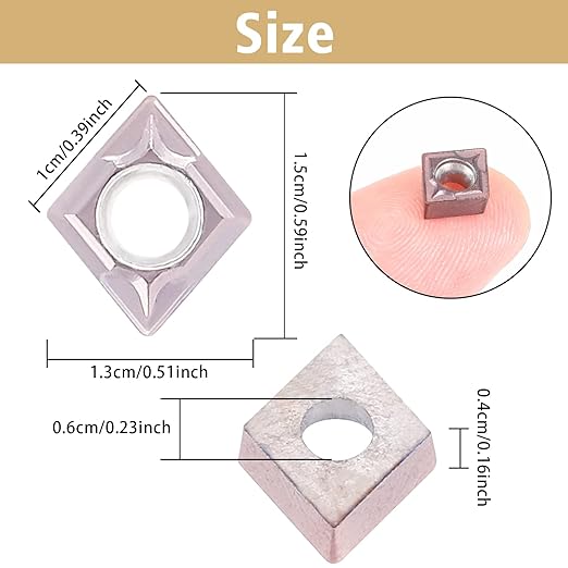 13 Pcs Indexable Lathe Turning Tool Kit,3pcs Lathe Turning Tool Holder S07K/S10K/S12M-SCLCR06 and 10Pcs CCM21.51/CCMT060204 Carbide Inserts