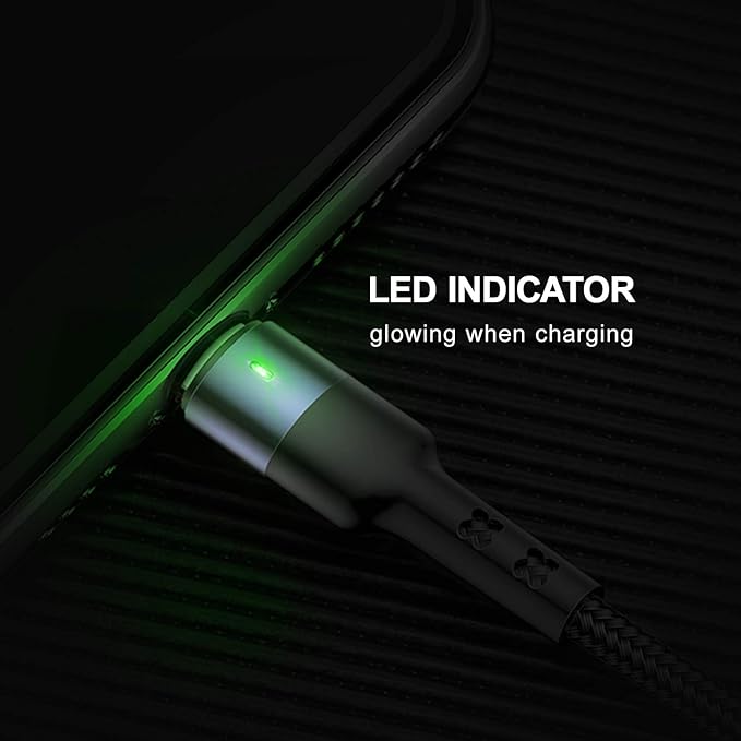 USAMS 2Pack Multi Charging Cable Nylon Braided Short 1FT 4 in 1 USB Charge Cord with Phone Type C Micro USB Connector for Phone/Galaxy and More