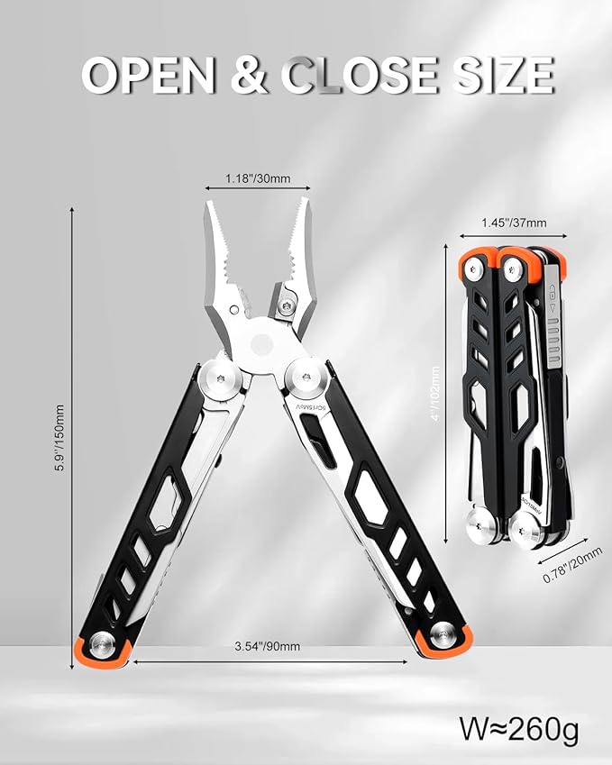 MINI Multitool Pliers,14-In-1 Survival Gear For Outdoor,Home, And Auto Repair,Birthday Christmas Gifts For Men Boyfriend Dad Husband(Black)