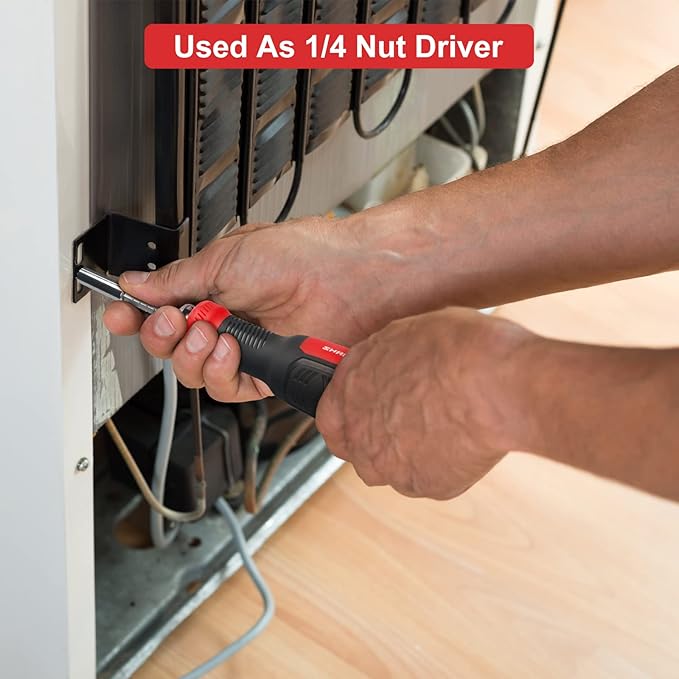 SHARDEN Multi Screwdriver 13-in-1 Screw Driver Adjustable Screwdriver Set Multitool All in One with Torx Security, Flat Head, Phillips, Hex, Square and 1/4 Nut Driver