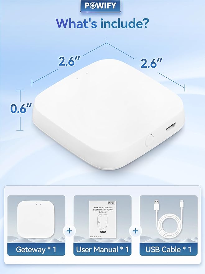 Smart Lock Wi-Fi Gateway, Remote Control with Tuya App, Compatible with Alexa Voice Control