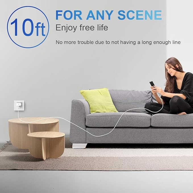 iPhone Charger Fast Charging 10FT iPhones 17 16 15 Charger 3 Pack Type C Chargers USB C Chargerwith iPhone Air 17/17 Plus/17 Pro/17 Pro Max/16/16 Plus/16 Pro/16 Pro Max/15/15 Pro Max/AirPods