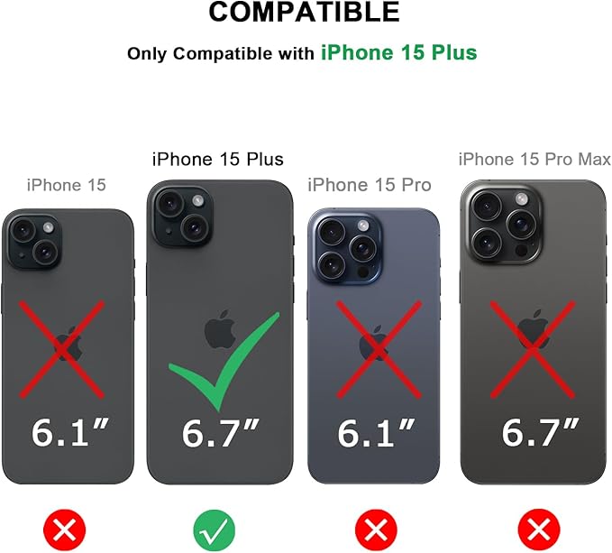 TENDLIN Compatible with iPhone 15 Plus Case Wood Grain with Carbon Fiber Texture Design Leather Hybrid Slim Case (Compatible with MagSafe) Black