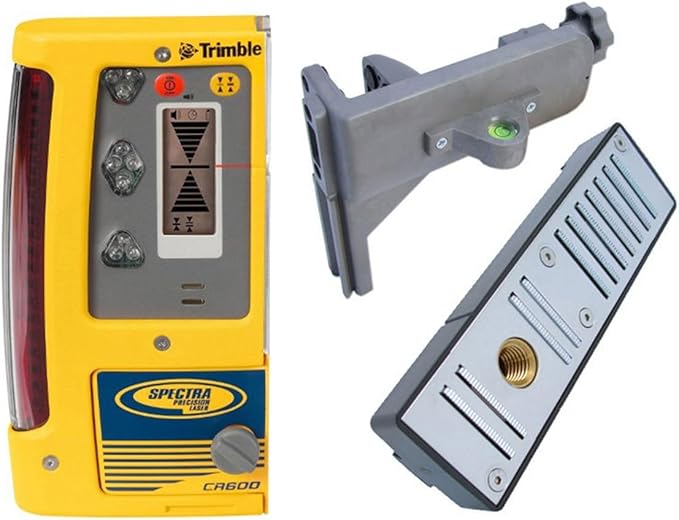 Spectra Precision CR600 Combination Laser Level Receiver with Rod Clamp, Magnetic Mount, Batteries, Waterproof, Lightweight, Bright LED Indicators