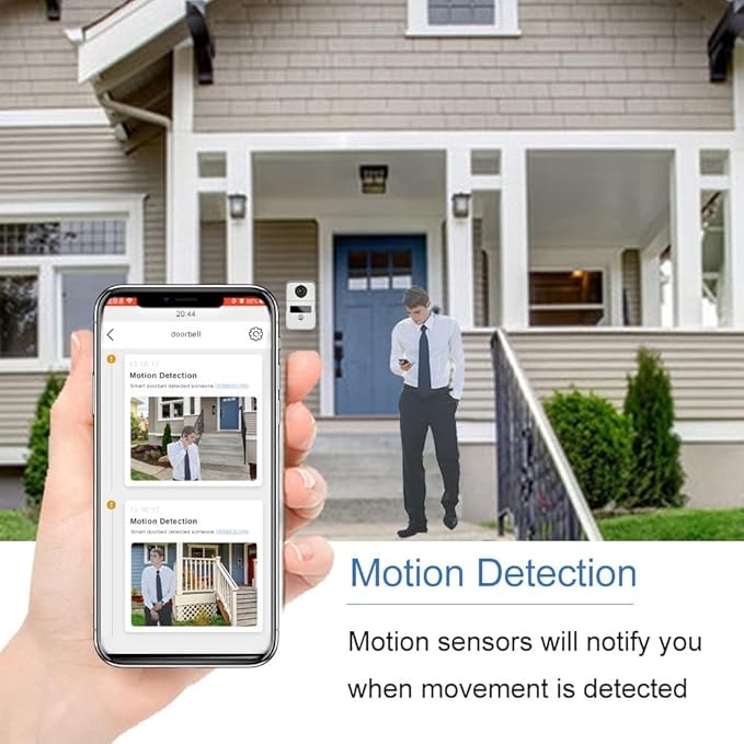 Wireless WiFi Video Doorbell Intercom with 7 inch Touch Monitor System,2 Unit 1080P Video Doorphone Camera,Smart Home Video Intercom Door Phone Kits for Home Villa Apartment