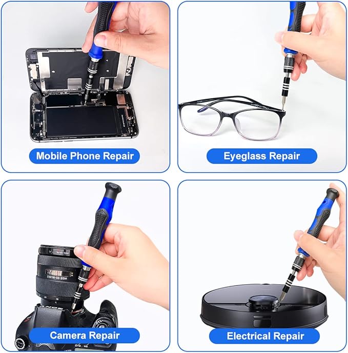142 IN 1 Professional Computer Repair Tool Kit, Precision Screwdriver Set with 120 Bits Magnetic Repair Tool Kit for iPhone, MacBook, Computer, Laptop, PC, Tablet, PS4, Game Console, and Others