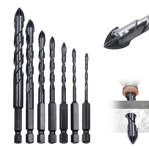 High Magnetic Screwdriver Drill Bit Set, 7PCS Anti Slip Magnetic Electric Screwdriver Set Alloy Steel Universal Strong Durability Screwdriver Drill Bit Set