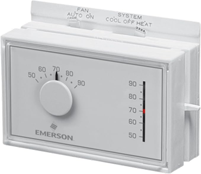 White-Rodgers Emerson 1F56N-444 Mechanical Heating and Cooling Thermostat