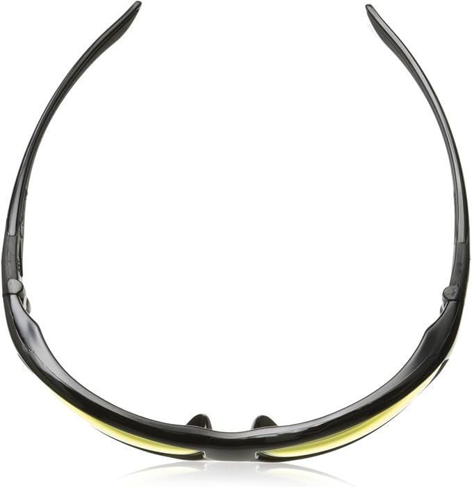 Crews ForceFlex FF124 Safety Glasses Ballisitic Amber Lens and Opaque Black Frame, 1 Pair