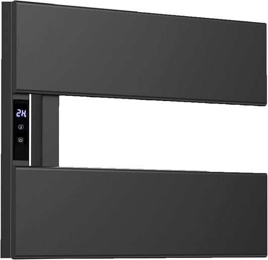 Electric Heated Towel Warmer Rack - Wall-Mounted with Timer & Temperature Control, Plug-in/Hardwired, Fast Heating, Smart Touch Panel