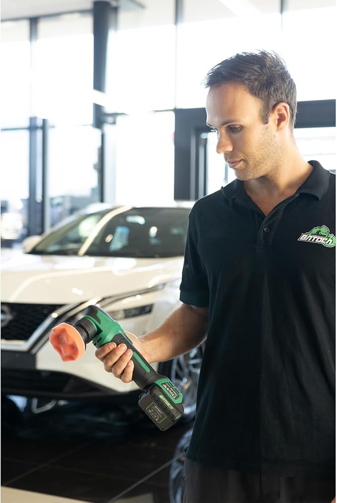 BATOCA S4 Cordless Multi-Polisher-Set, with 2Pcs 12V 2.5Ah Batteries, RO&DA Car Buffer Polisher, 1&3inch Mini Brushless Polisher for Car Detailing, Complete Accessories Kit