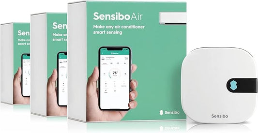 Sensibo Air 3 Pack - Smart Air Conditioner Controllers. Apple HomeKit Certified. 60-Seconds Installation. Maintains Comfort and Energy Saving Features. Compatible with Google, Alexa, Apple HomeKit