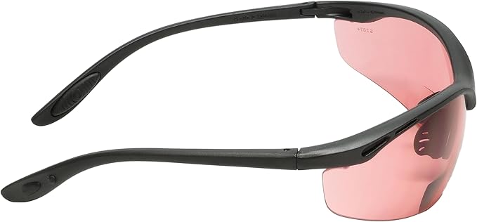 Calabria 91348 Pink FL-41 Tinted BiFocal Safety Glasses +2.00 Fluorescent Blue Light Sensitivity Indoors Outdoor Photophobia