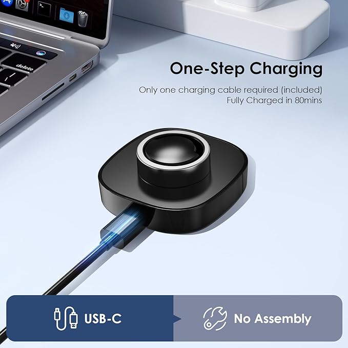 Compatible with Oura Ring Gen3 Charger - Size 8 - Fast Charging Dock with USB-C Cable for Smart Ring (8)