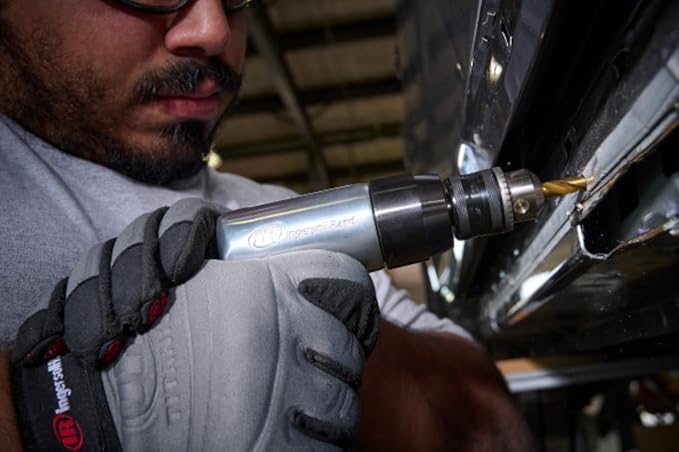 Ingersoll Rand 7802RA 3/8" Keyed Chuck Air Drill, 2000 RPM, 0.5 HP, 2.65in-lb Torque, Pistol