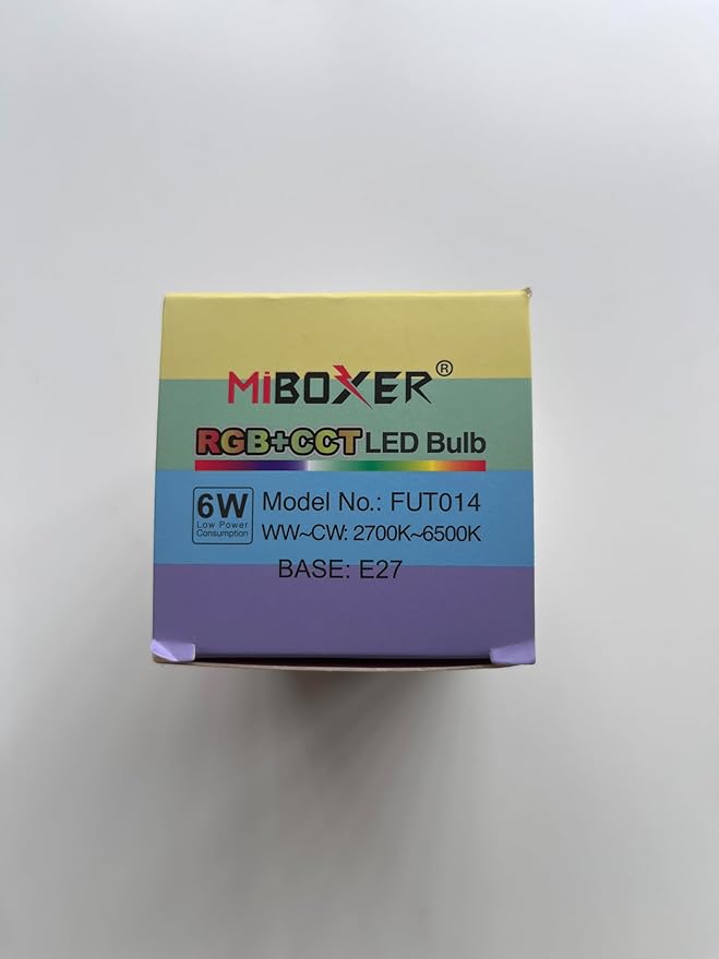 LGIDTECH FUT014 6W WiFi LED 2.4GHz Light Bulb A19 RGB+CCT Color Changing CCT Color Temperature Adjustable,AC100-240V,Memory Function,Smartphone APP Control via Gateway(Excluded)