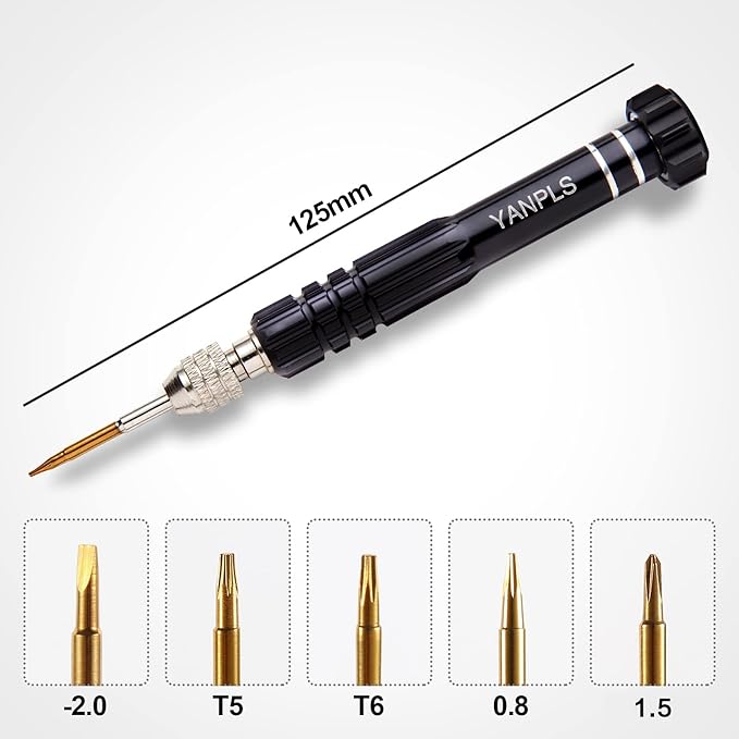 Small Screwdriver Watch Glasses Mini Set, Micro Precision Tiny Screwdriver Set Small Screwdriver Set for Electronics Eyeglass (black)