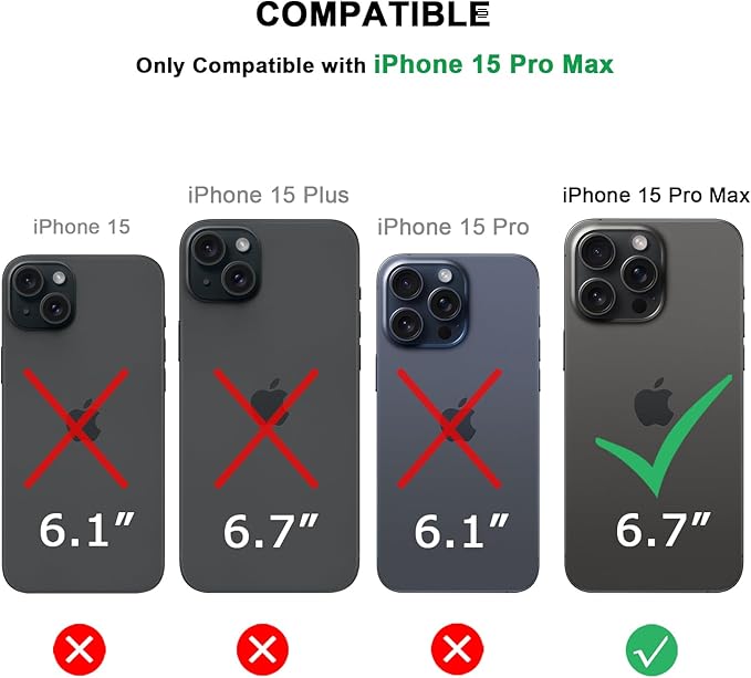 TENDLIN Compatible with iPhone 15 Pro Max Case Wood Grain with Carbon Fiber Texture Design Leather Hybrid Slim Case (Twill)