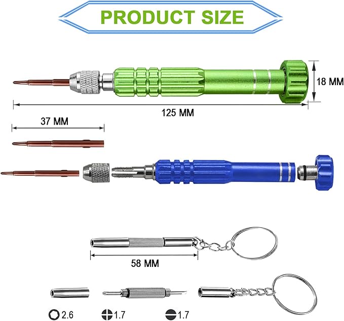 13 in 1 Glasses Screwdriver, Eyeglass Repair Kit with 10 Magnetic Screwdriver Tips, Multifunctional Eye Glass Repairing Kit for Eyeglass Sunglass Watch Phone Laptop Jewelry Electronic