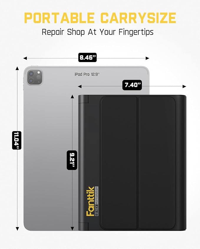 Fanttik Electric Screwdriver Kit, Precision Screwdriver Set, 64 Magnetic Bits, 12 Types Fix Tools, 0.05/0.2 N.m, Repair Tool for Phone Laptop Watch Electronics - E1 NEX Workstation