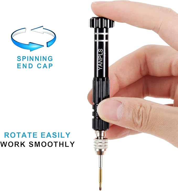 Small Screwdriver Watch Glasses Mini Set, Micro Precision Tiny Screwdriver Set Small Screwdriver Set for Electronics Eyeglass (black)
