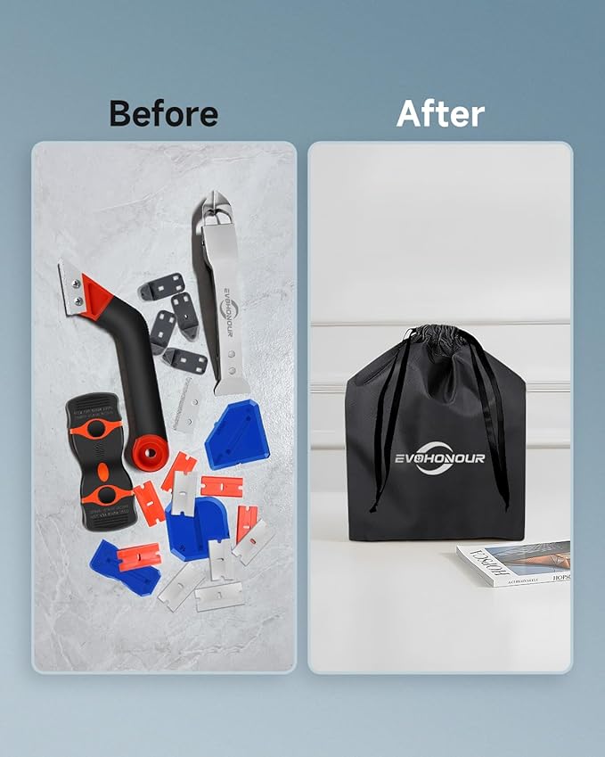 Caulking Tool Kit, Stainless Steel Caulk Remover Tool, 4 in 1 Grout Removal Tool for Bathroom, Kitchen, Floor, Window, Sink Joint, Frames Seal