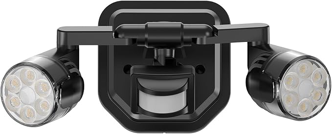 OREiN Motion Sensor Outdoor Lights, 3500LM 450° Adjustable Security Light Dimmable Dusk to Dawn Flood Lights Outdoor, 180° Motion Sensor Lights for Front Door, Garage, Stairs, Black (Hardwired)