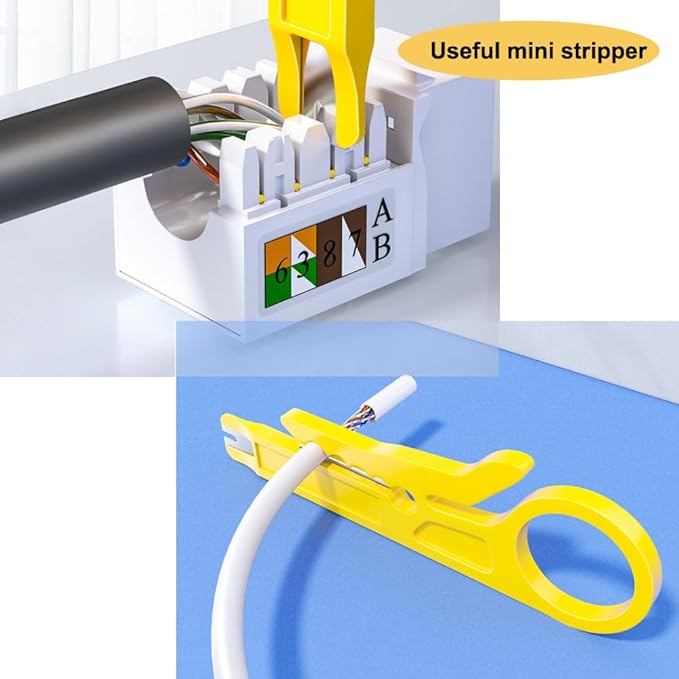 RJ45 Crimp Tool Kit Pass Through Crimper Cutter for Cat5 Cat5e Cat6 Cat6a 8P8C Modular Connector All-In-One Cat6 Crimping tool Etrhernet Crimper Tool and Tester(9V Battery Not Included)