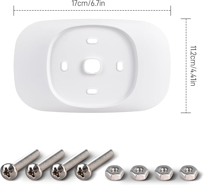 Trim Plate Compatible with ecobee Smart Thermostat Essential, Wall Plate Bracket Cover, Programmable Thermostat Accessory, Practical Kit, Bracket Mount Cover, Stylish Design