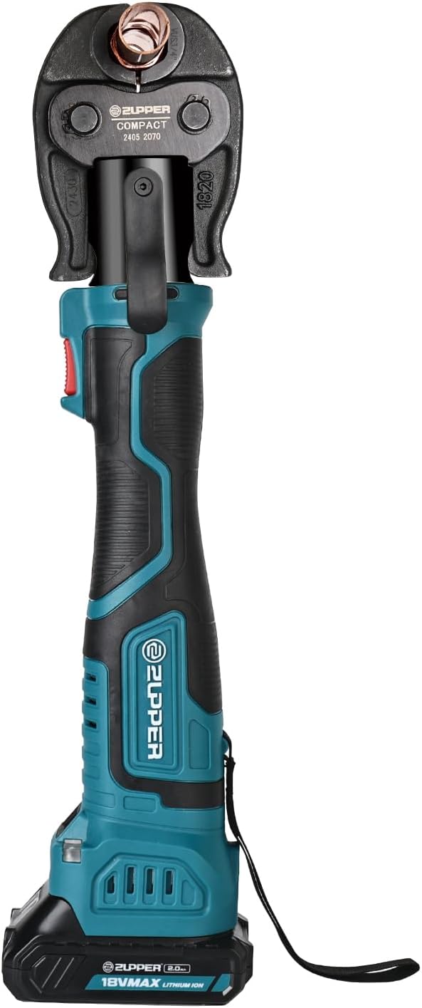 Compact Pro Press Tool kit with 4 Copper Pro Press Jaws 1/2" to 1-1/4", Brushless Motor, 2pcs Battery, Fast Charger & Carrying Case