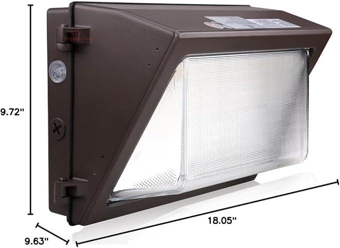 RuggedGrade 80W LED Wall Pack with Photocell - Durado IV Series - 11,600 Lumens - Color Selectable 3000K/4000K/5000K - Outdoor LED Wall Light - DLC 5.1 Premium