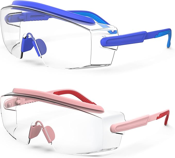 Anti Fog Safety Glasses Safety Goggles Over Glasses Protective Glasses with Anti Scratch Lenses Adjustable