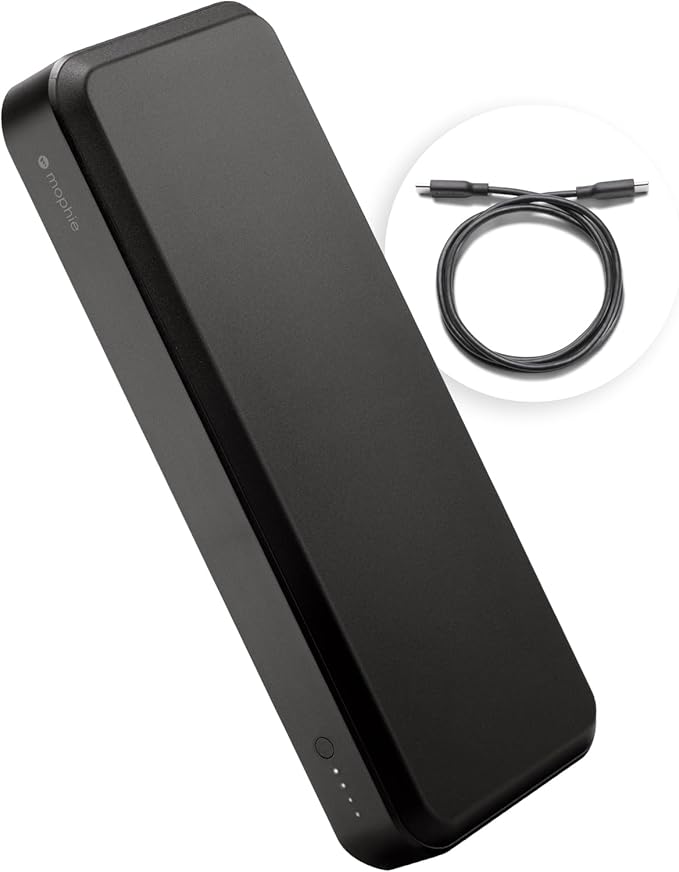 Mophie Powerstation Laptop Prime27-27,000mAh Portable Power Bank with 60W USB-C PD Fast Charging, Multi-Device, LED Indicator, Eco-Friendly, Type-A, USB-C Compatible