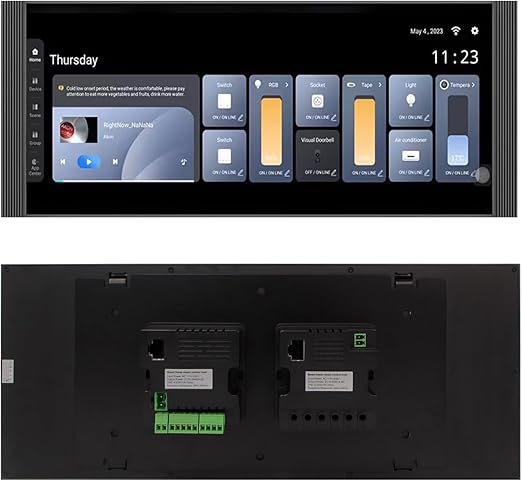 Smart Home Control Panel,12'' Dimmer and Background Music Player,Smart Life Tuya App Control Timer Switch for Smart Appliances