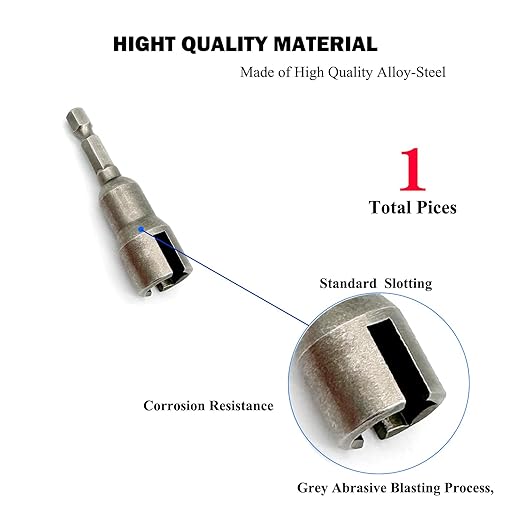 1/4" Wing Nut Driver Wing Nut Drill Bit Socket Wrenches 1/4 inch Hexagon Head Drill Driver Bits for Panel Nuts Screws Eye C Hook Bolt