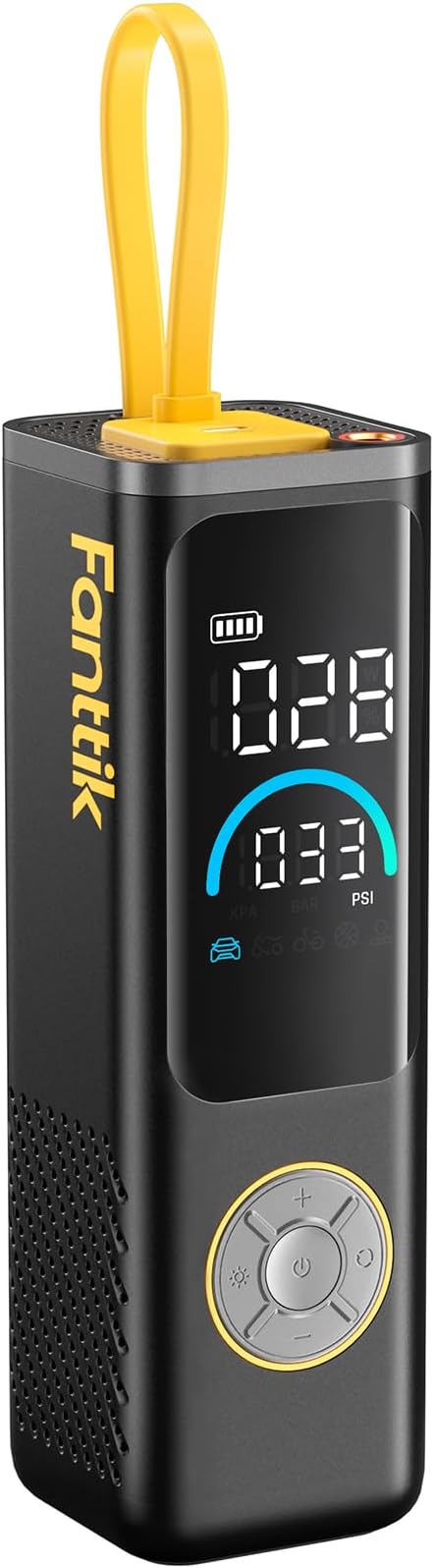 Fanttik X9 APEX Portable Air Compressor for Car Tires, 35s Fast Inflation, 150PSI Cordless Tire Inflator with Light and Power Bank, Suitable for SUV, Sedan, Motorcycle, Bike, Ball