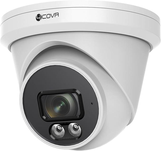 4COVR 4K Security Camera Outdoor, 8MP Ultra-HD PoE Wired Surveillance Video IP Camera Built-in Mic, Smart AI Person/Vehicle Detection, 100ft IR Night Vision, 2.8mm Lens, IP67 Weatherproof, LY97SA8MA