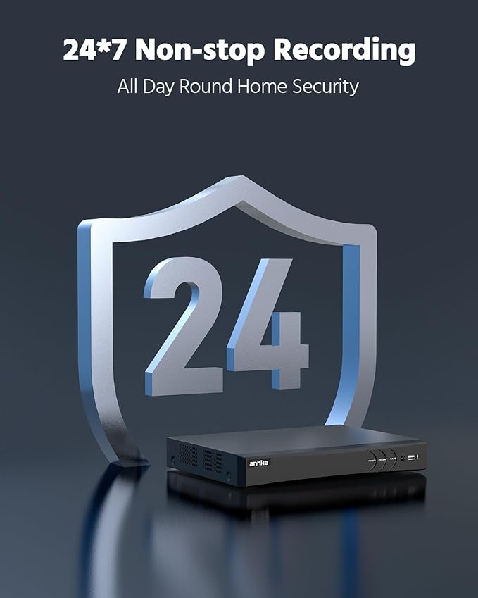 ANNKE 2MP Two-Way Audio Security Camera System, 8CH 3K Lite DVR, 8pcs 1080P CCTV White Wired Cams with Color Night Vision, AI Motion Detection, Smart AcuSearch, 2TB HDD for Outdoor Home Surveillance