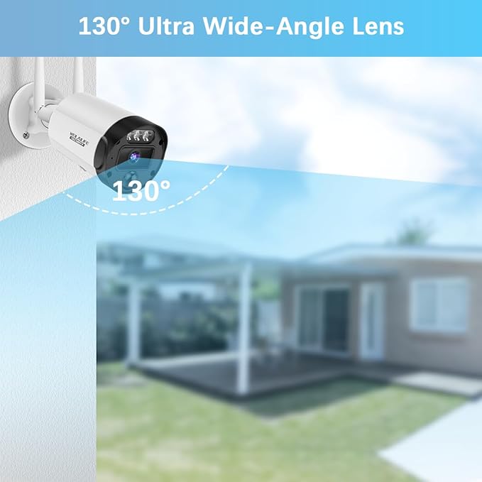 【All-in-One Security System】 Outdoor Wireless Security Camera System, Home Video Surveillance & Security Cameras Systems, WiFi Video Surveillance