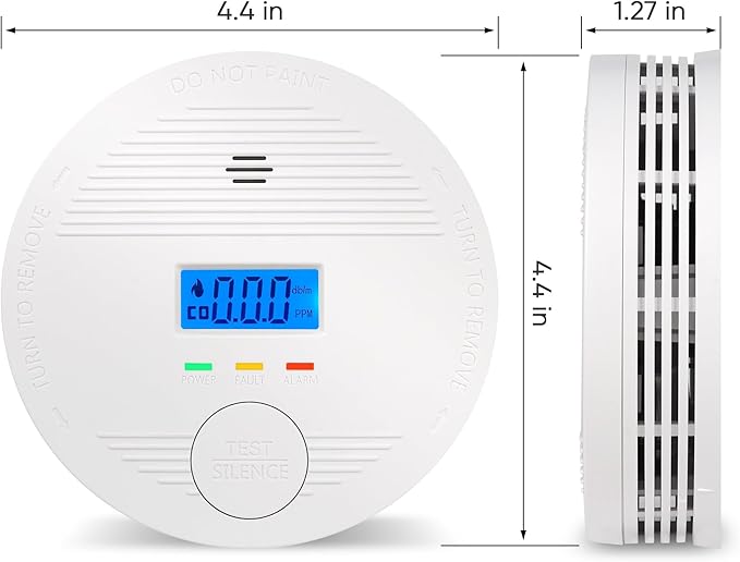 Interconnected Smoke and Carbon Monoxide Detector, 10-Year Battery Wireless Interlinked Smoke & CO Alarm with Dual Sensors, Home Fire & CO Safety Protection (6Pack)