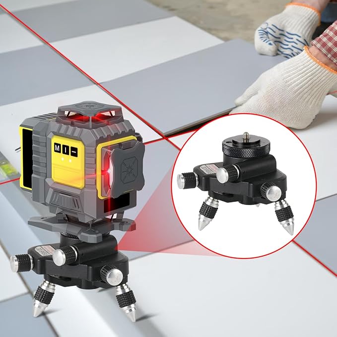 Laser Level Adapter, 360-Degree Rotating Base Laser Level Adapter for 1/4 inch Laser Levels,1/4" Threaded Mount