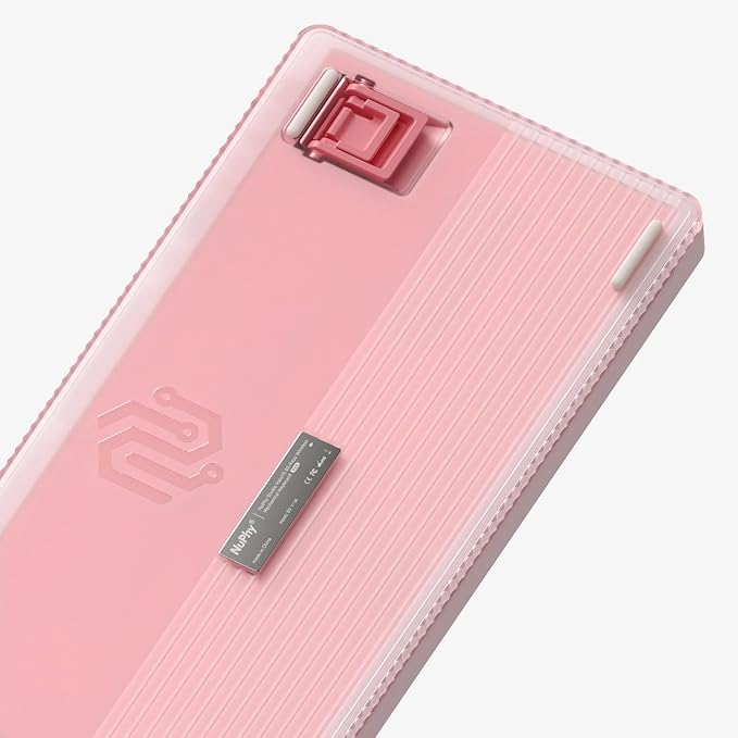 nuphy Halo75 V2 Mechancial Gaming Kyeboard,75% Wireless Hot Swappable Bluetooth Keyboard,83 Kyes RGB Backlit Keyboard,Support Bluetooth/2.4GHz/USB-C-Pink Mint Switch
